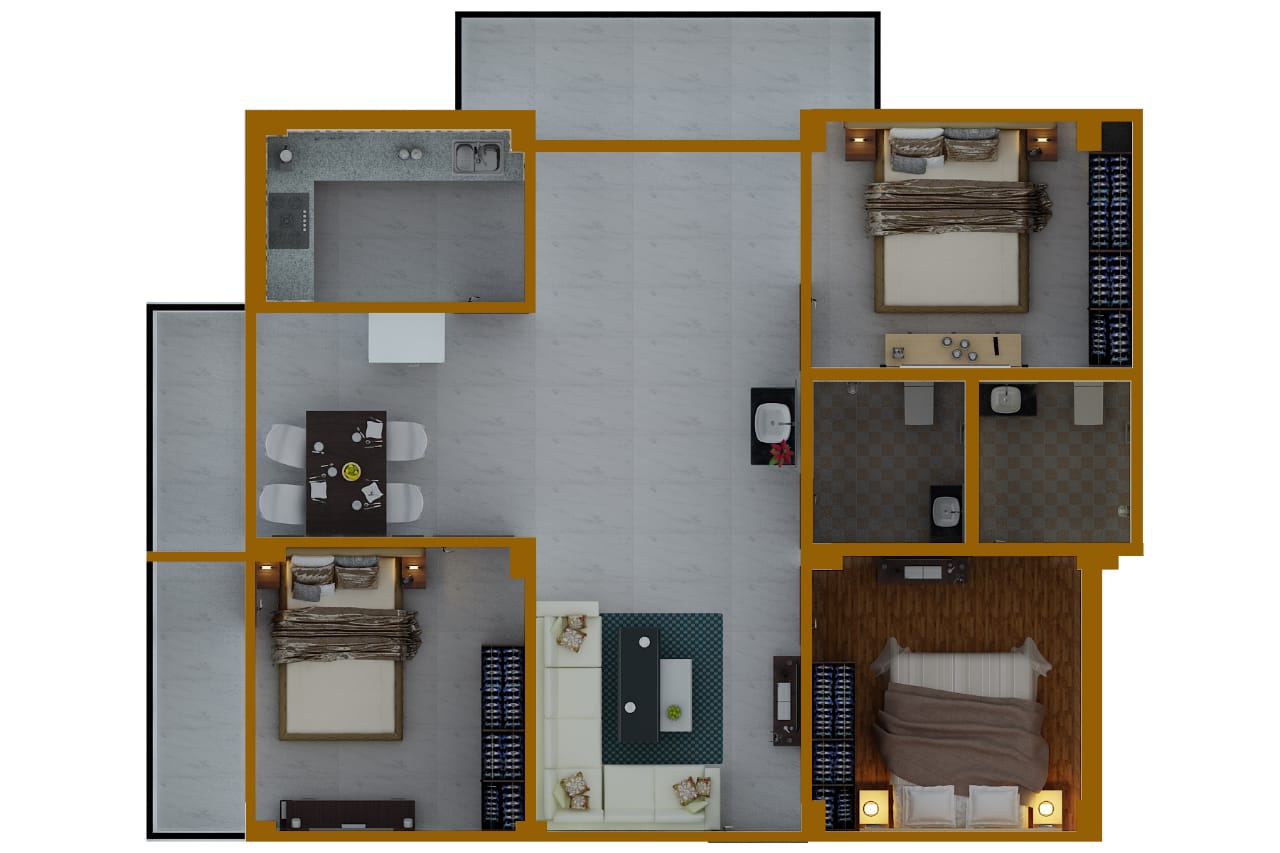 2BHK Flat B Interior View